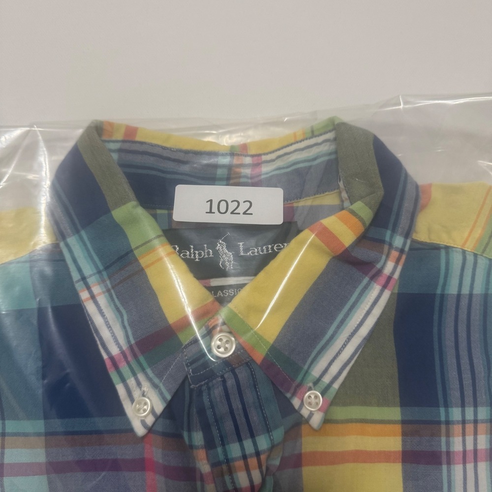 Ralph Lauren Button Down Shirt Mens L Multi Color Plaid Classic Fit Short Sleeve - Picture 7 of 7